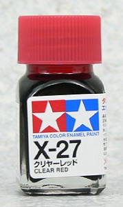 TAMIYA 琺瑯系油性漆 10ml 亮光透明紅色 X-